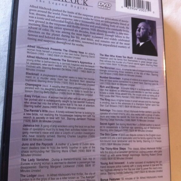 DVD Alfred Hitchcock The Legend 20 Movie Classics 4 Disc Set Region 1 New/Sealed - Picture 3 of 3